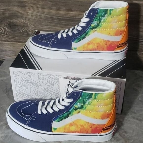 Vans Shoes - New Vans Womens Sk8 Hi Crayola High Top Shoes Size 6.5 Deadstock Art to Wear Gym